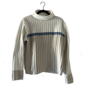 Sonoma - Women’s Color Block Sweater (Tan, White, Blue - XL)